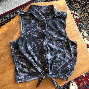 Urban Outfitters tie front shirt